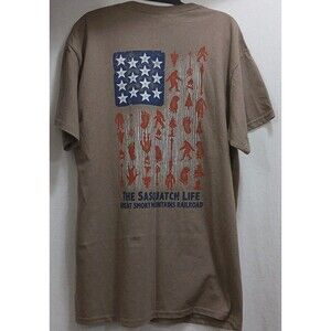 The Sasquatch Life Great Smoky Mountains Railroad Double Sided T-Shirt Large LNC